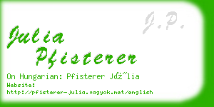 julia pfisterer business card